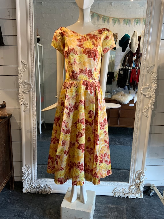 flare swing dress Plaid Wool Swing Dress Vintage Fit & Flare