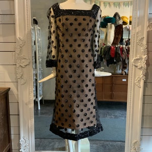 1960s sequin cocktail dress | Sz Small -Medium