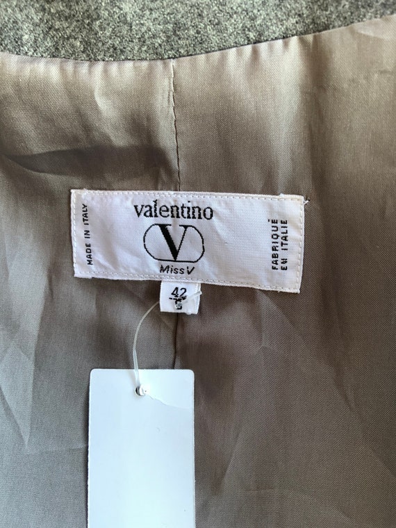 1980s DEADSTOCK grey wool VALENTINO suit| Sz S - image 8
