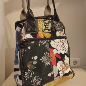 Double-Sided Patchwork Bag, Handmade Bohemian Tote Bag, Large Everyday Women's