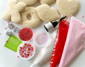 DIY VALENTINE Sugar decorate your own Cookie and craft Kit