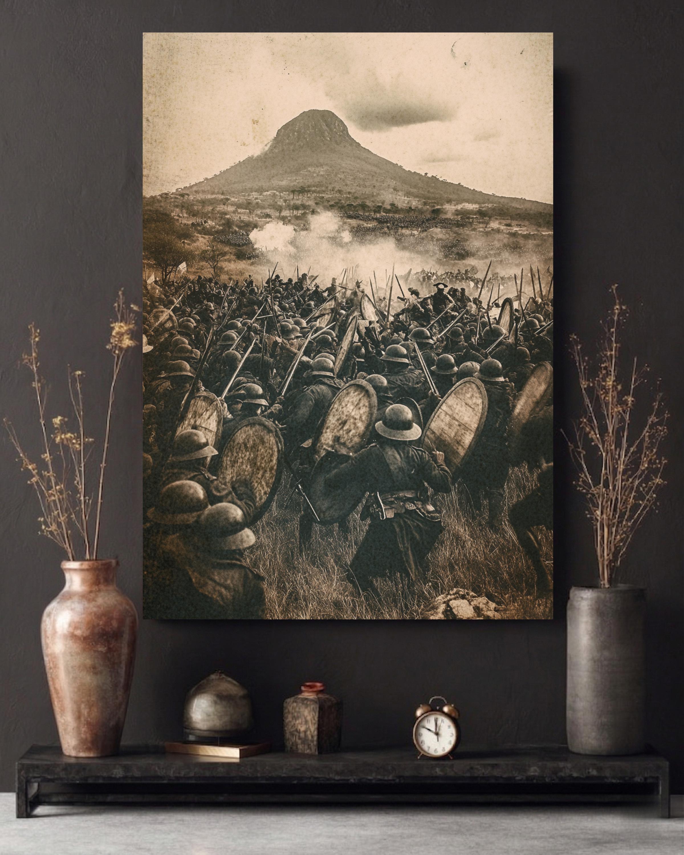 Battle of Isandlwana 1879 Zulu War Gloss Print - Vintage Military ...