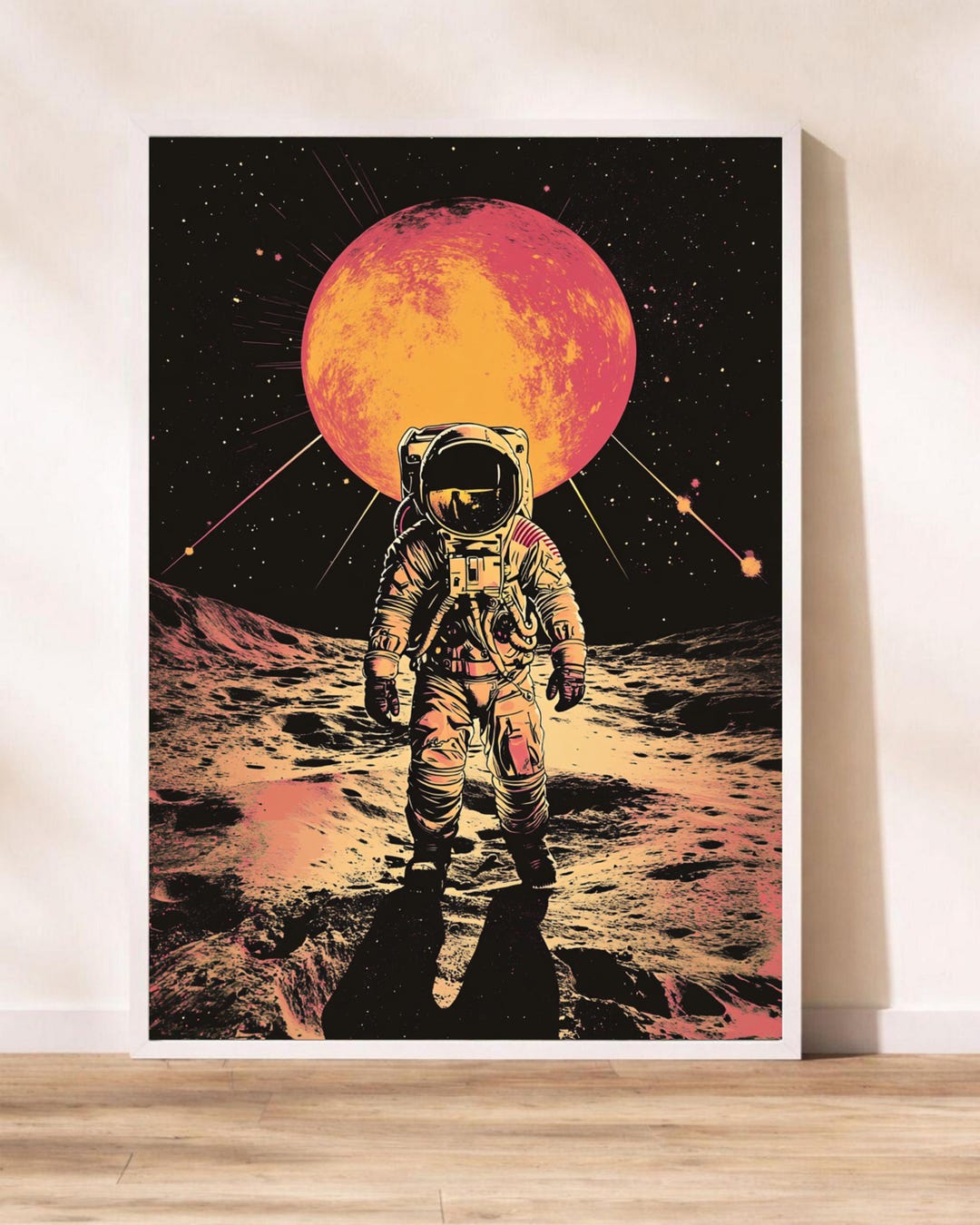 Apollo 11 Moon Landing 1969 Poster Print - Retro Astronaut Space Art ...