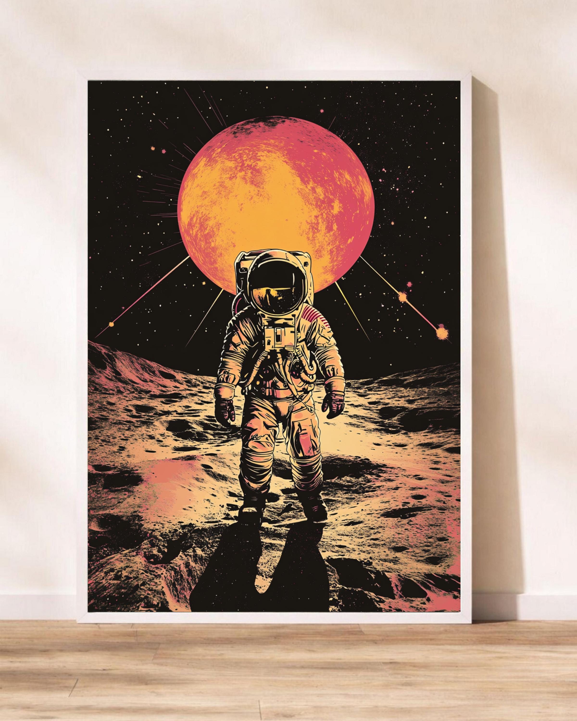 Apollo 11 Moon Landing 1969 Poster Print - Retro Astronaut Space Art ...