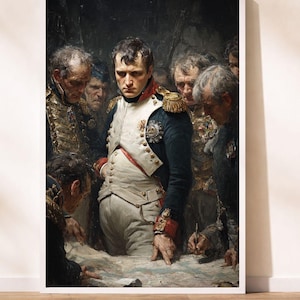 Napoleon Bonaparte vid krigsrådet – Napoleonsk historisk målning Konsttryck