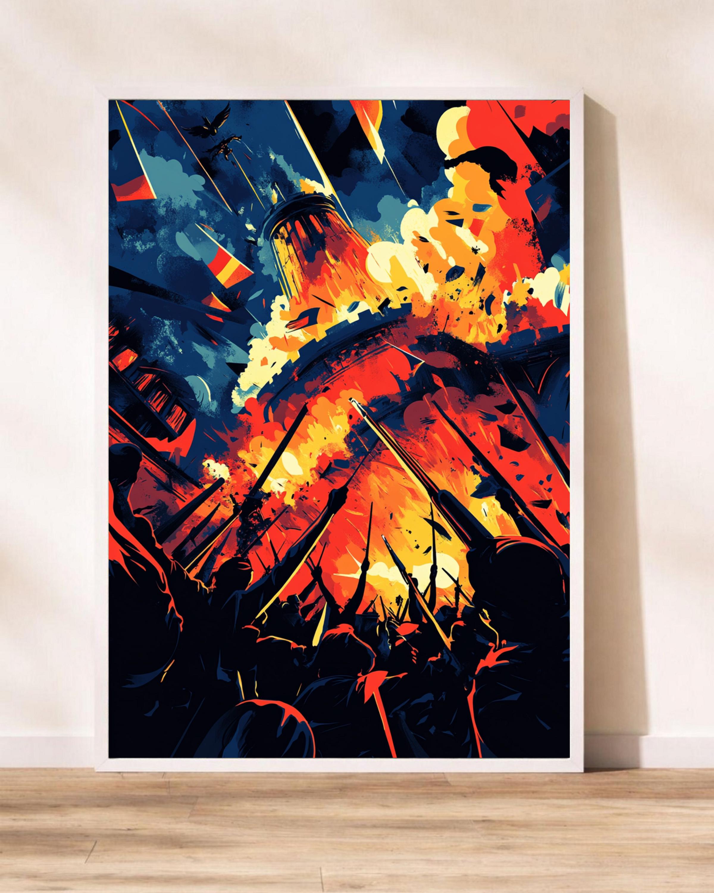 絵画 Castella Eve Revolution Storming of the Bastille 1789 Art Print - French Revolution