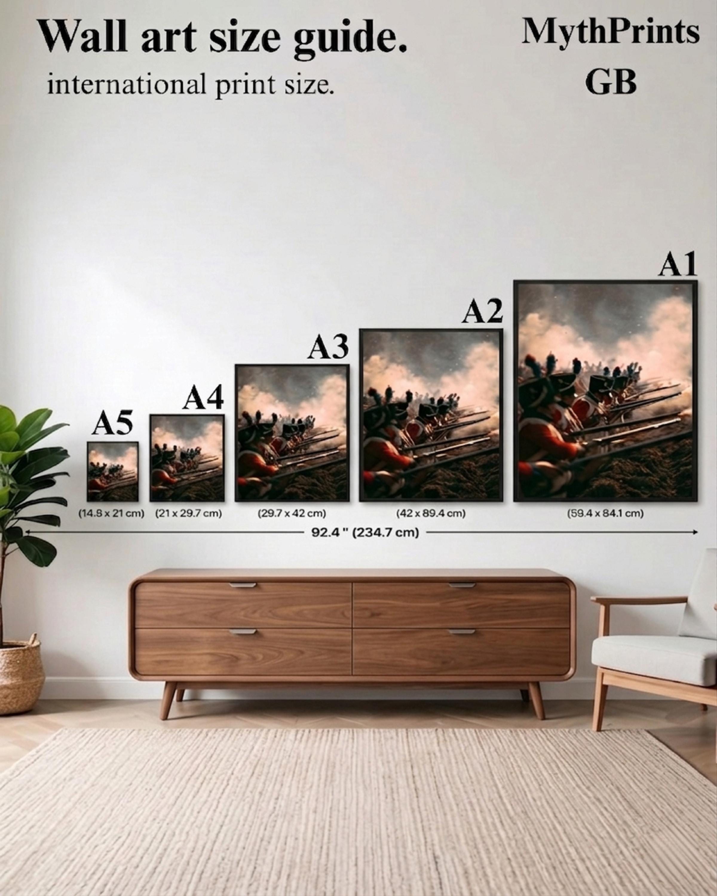 Knights Templar Charging Wall Art Medieval Crusader Battle Poster Gloss ...