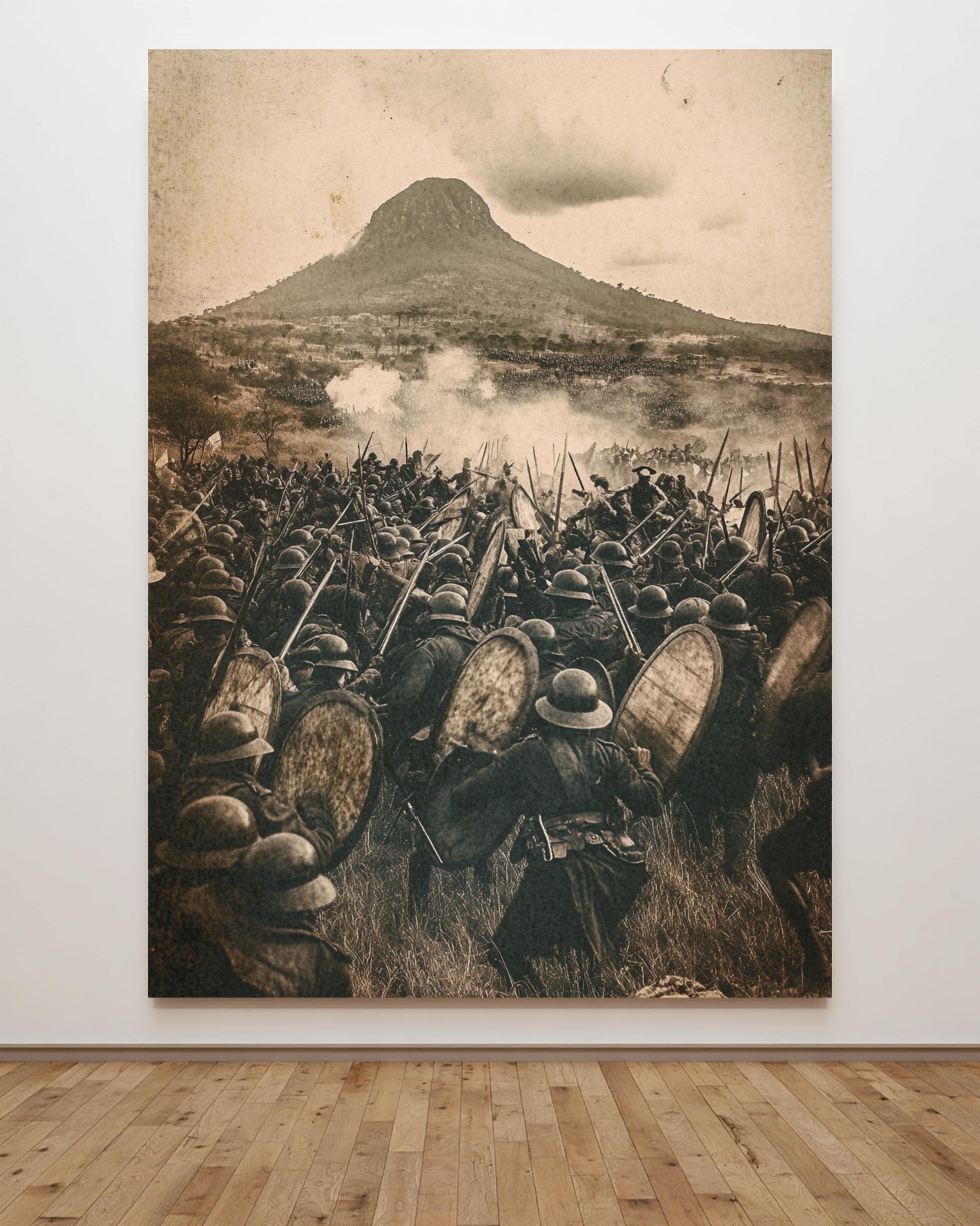 Battle of Isandlwana 1879 Zulu War Gloss Print - Vintage Military ...