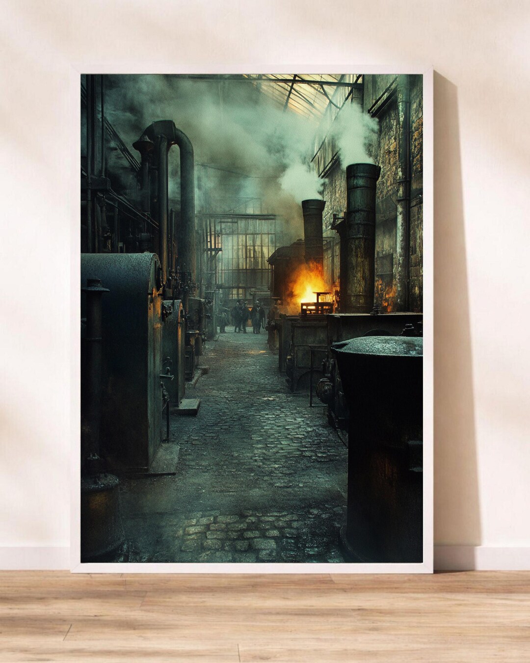 Victorian Industrial Revolution Factory Gloss Print - Vintage 1800s ...