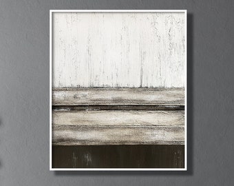 Extra Large Mixed Media Wall Art, Heavy Texture Painting, Modern Rustic Wall Art, Minimalist Canvas Art, Masculine Wall Art, Neutral Canvas