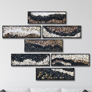 Rock Art, Pebble Art, Stone Sculpture, River Rock, Decorative Rock, Extra Large Wall Art, Modern Art, Home Wall Decor, Pick your Set!