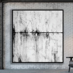 Large Black and White Wall Art, Textured Art, Large Canvas Art, Original Abstract Art, Modern Wall Art, Gallery Frames, Compassion Canvas