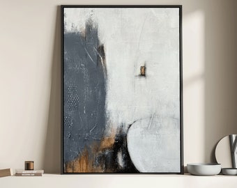 Original Abstract Minimalist Painting, Extra Large Wall Art, Masculine, Industrial Canvas Art, Modern Living Room Bedroom Office