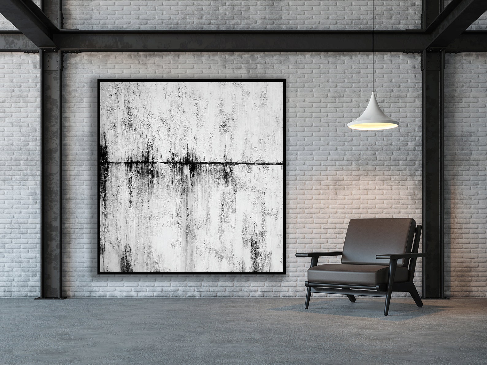Large Black and White Wall Art Textured Art Large Canvas Etsy