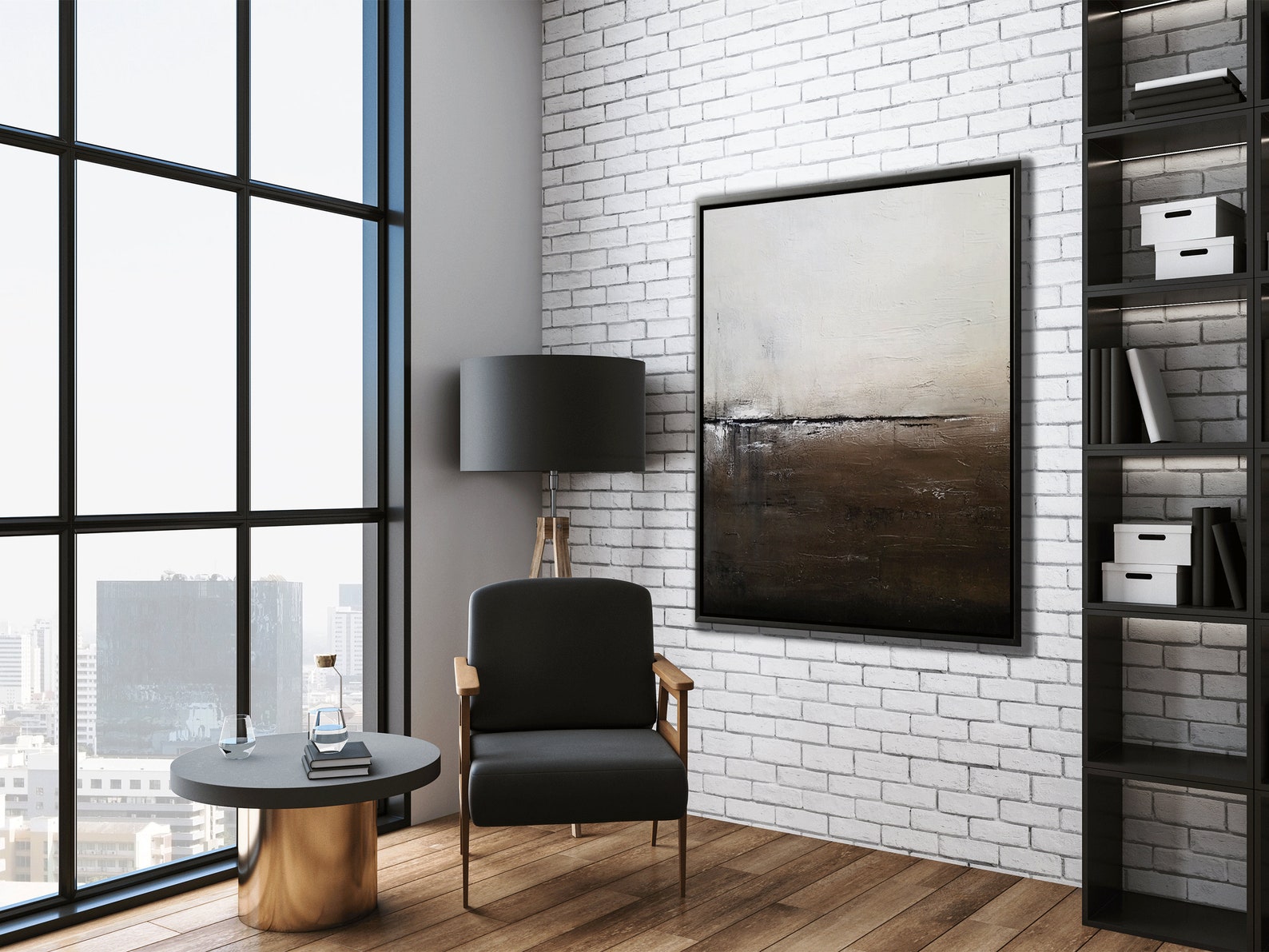 Oversized Neutral Abstract Wall Art Original Abstract Art Etsy