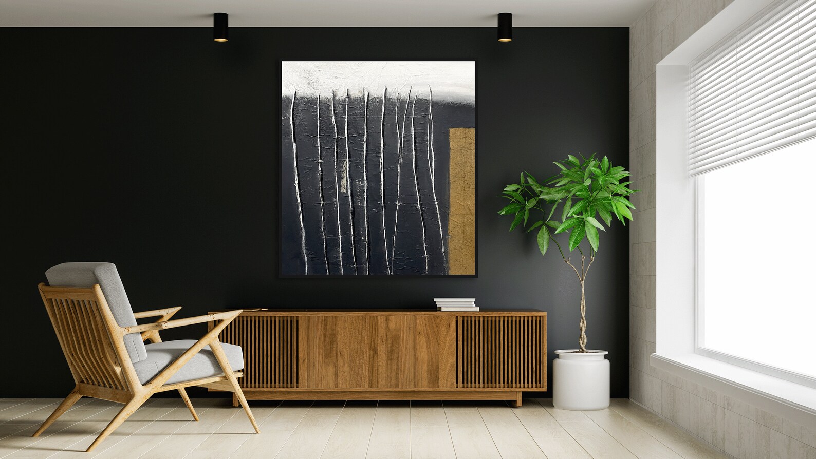 Picture of Oversized Minimalist Wall Art Neutral Minimalist Painting - Etsy