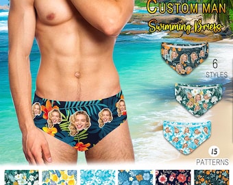 Bañador tipo slip para hombre con foto personalizada: Regalo ideal para quienes buscan un bañador con foto personalizada.