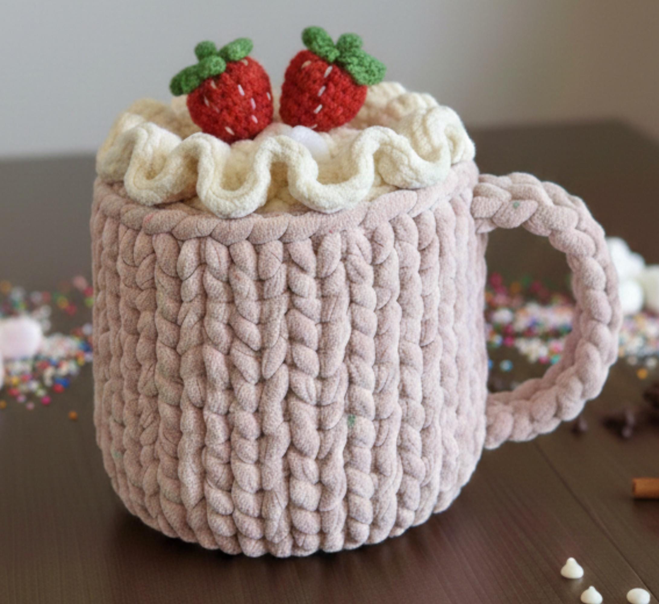 Jumbo Ice Cream Mug Blanket Crochet