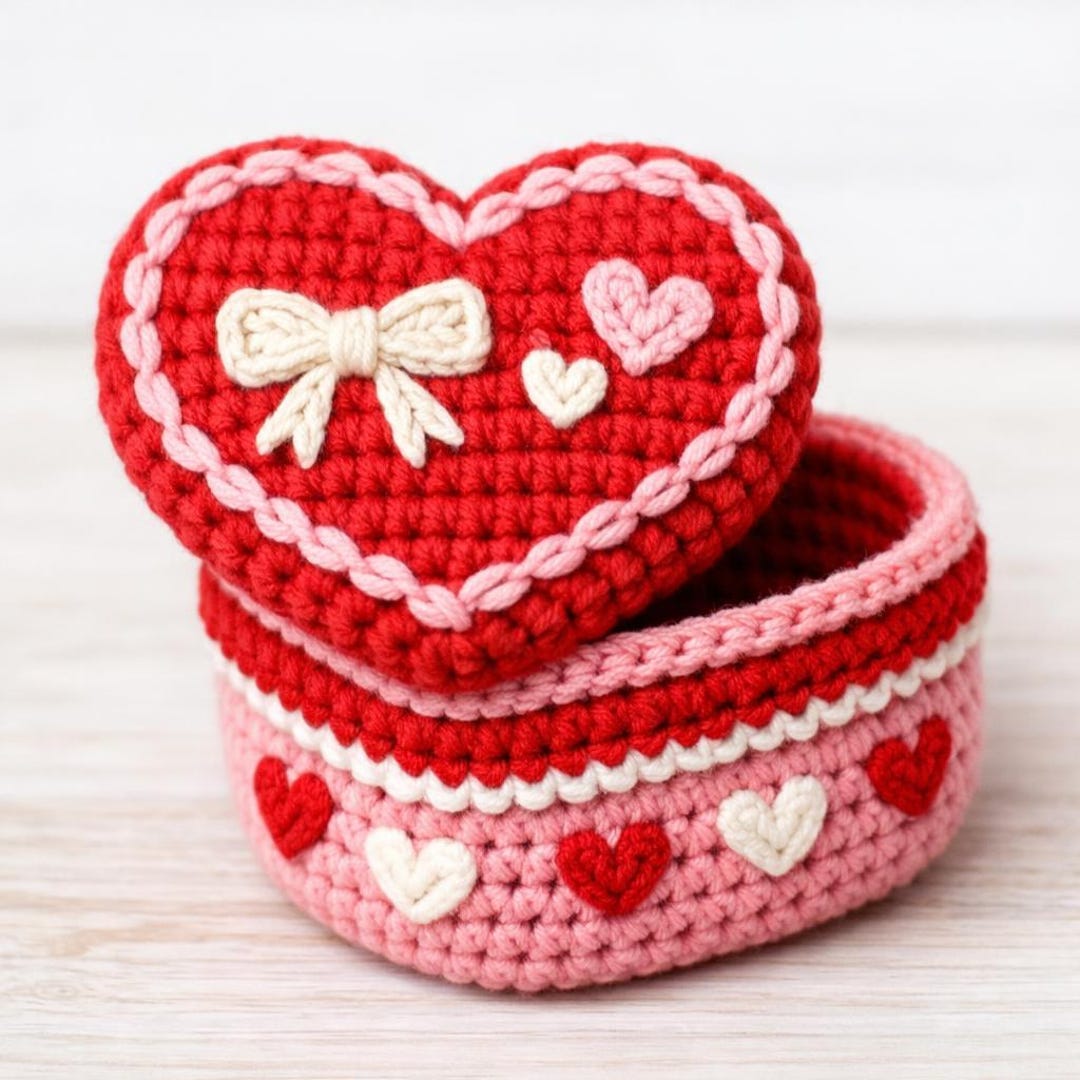 Amigurumi Crochet PATTERN PDF | Love Box Storage Box Pattern | Crochet ...