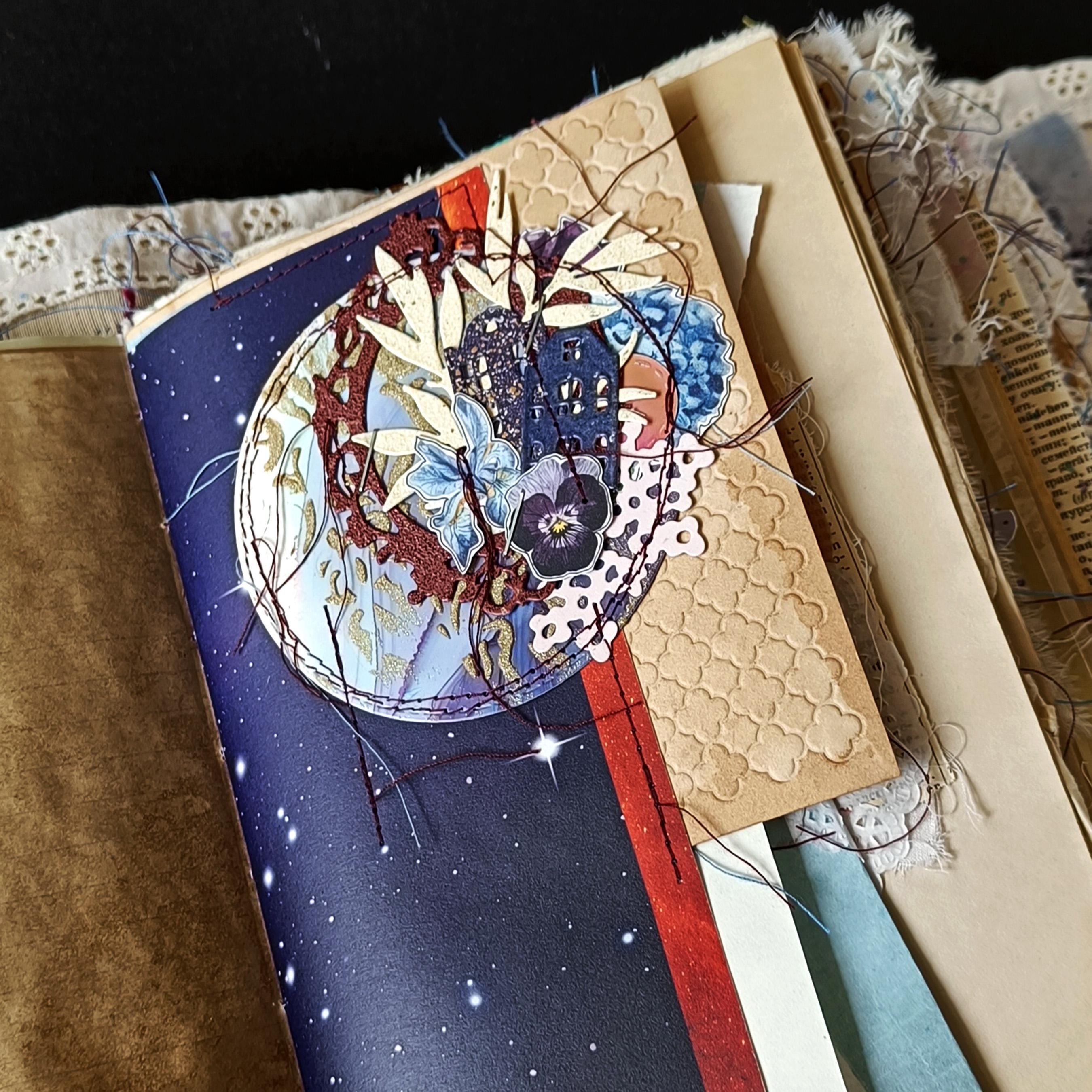 Unique Garden Junk Journal. Handmade. Soft Fabric Cover. Travel Diary ...