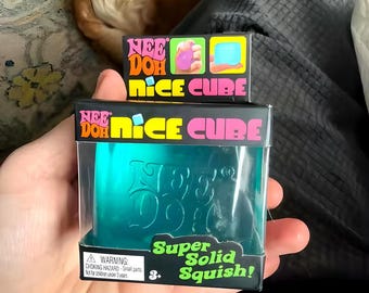 Ice Cube Fidget Toy Party Favor – Squishy Sensory Stress, Viral Gel Cube Needoh