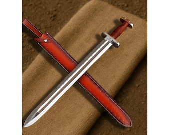 Medieval Gram Sword Replica, Handmade Full Tang Stainless Steel Blade, Viking Fafnir Inspired Design, Sheesham Wood Handle