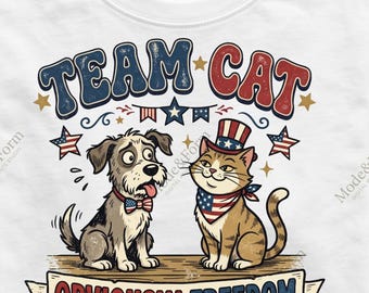 Team kat duidelijk vrijheid PNG, grappige patriottische kat hond sublimatie ontwerp, retro 4 juli SVG, humoristische huisdier Americana shirt afbeelding