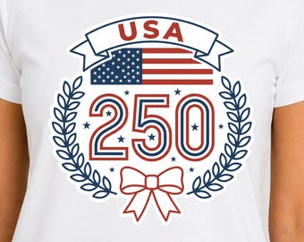 VS 250e verjaardag SVG PNG - Verenigde Staten 250 jaar badge digitale download