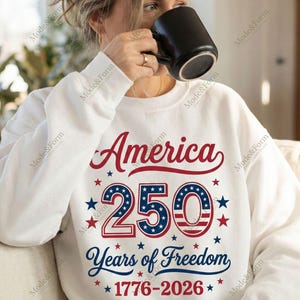 Elegant script America 250th anniversary digital download.