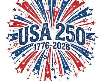 USA 250 vuurwerk viering ontwerp, 1776-2026 Independence Day decor, patriottisch Amerikaans vuurwerk ontwerp, Fourth of July feestartikelen