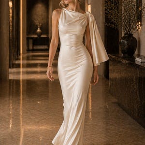 Beige Evening Gown - Etsy Beige Evening Gown - Etsy