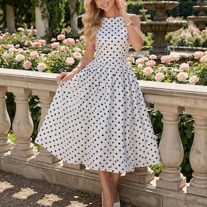 Polka Dot Tea Dress - Etsy