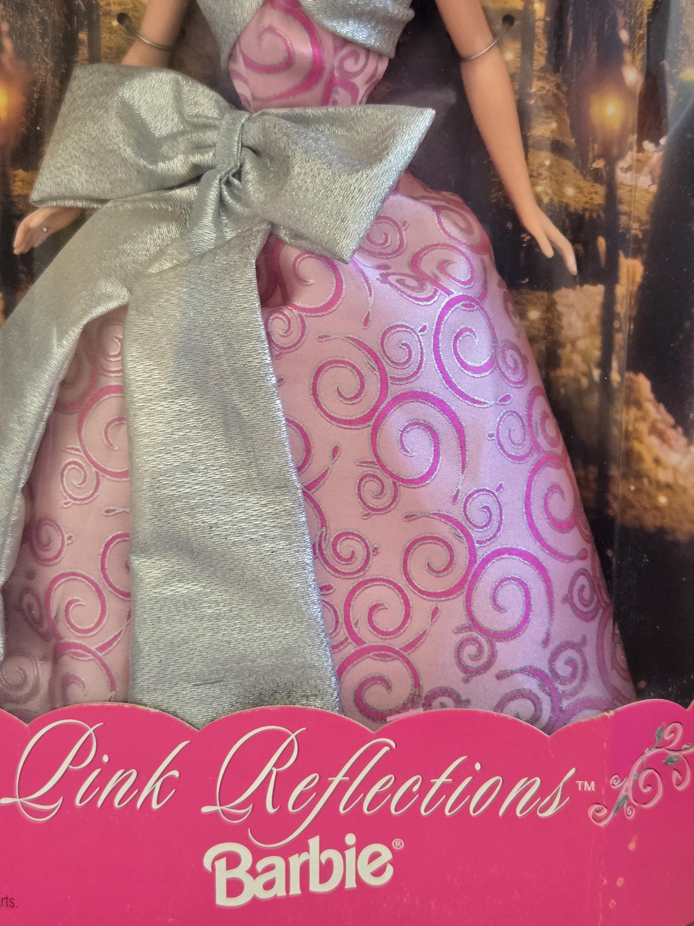 Pink Reflection Barbie 2000 Pink Reflections Barbie Doll Mattel Pink Gown Silver Bow NRFB ...