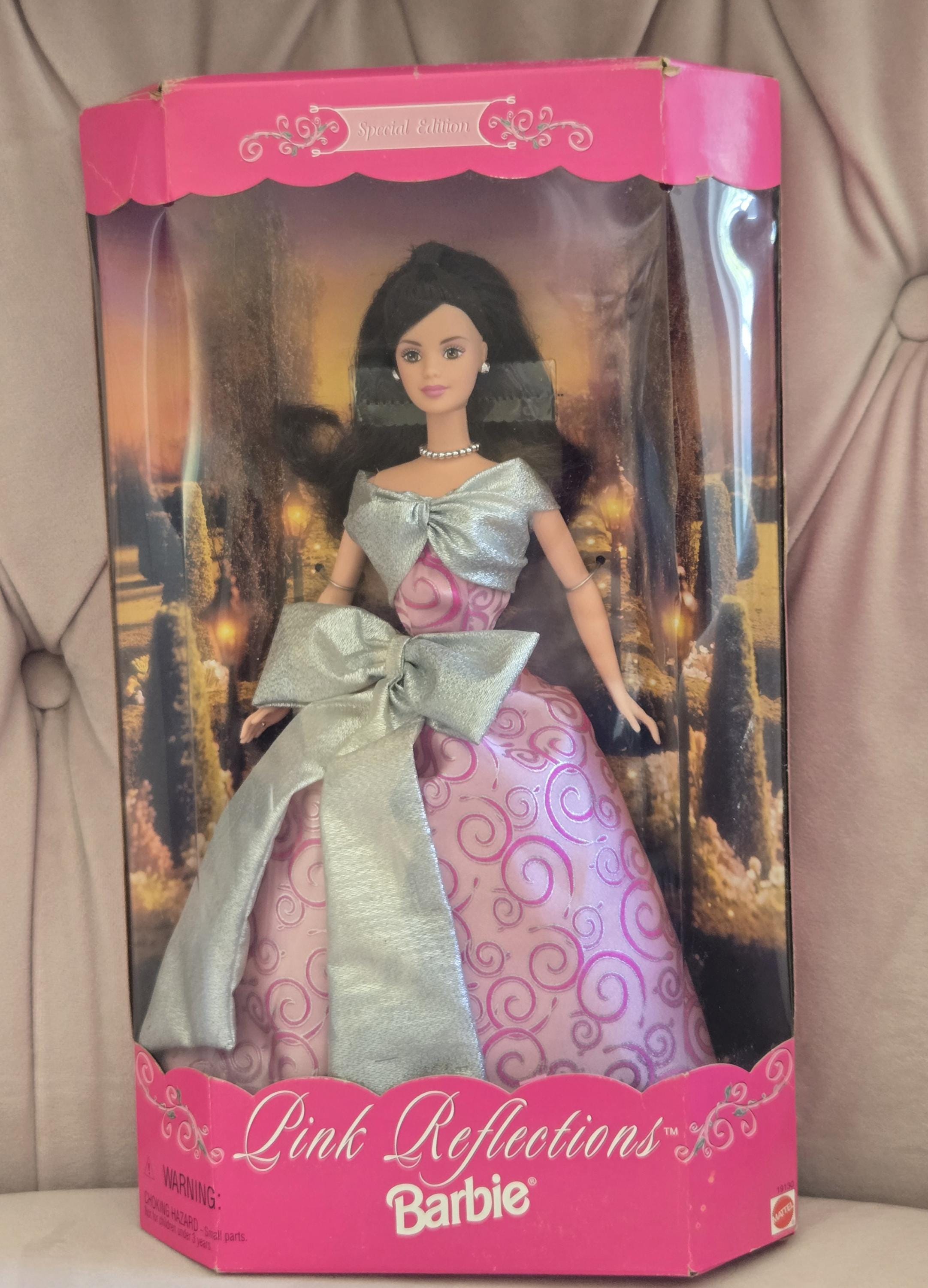 Pink Reflection Barbie 2000 Pink Reflections Barbie Doll Mattel Pink Gown Silver Bow NRFB ...