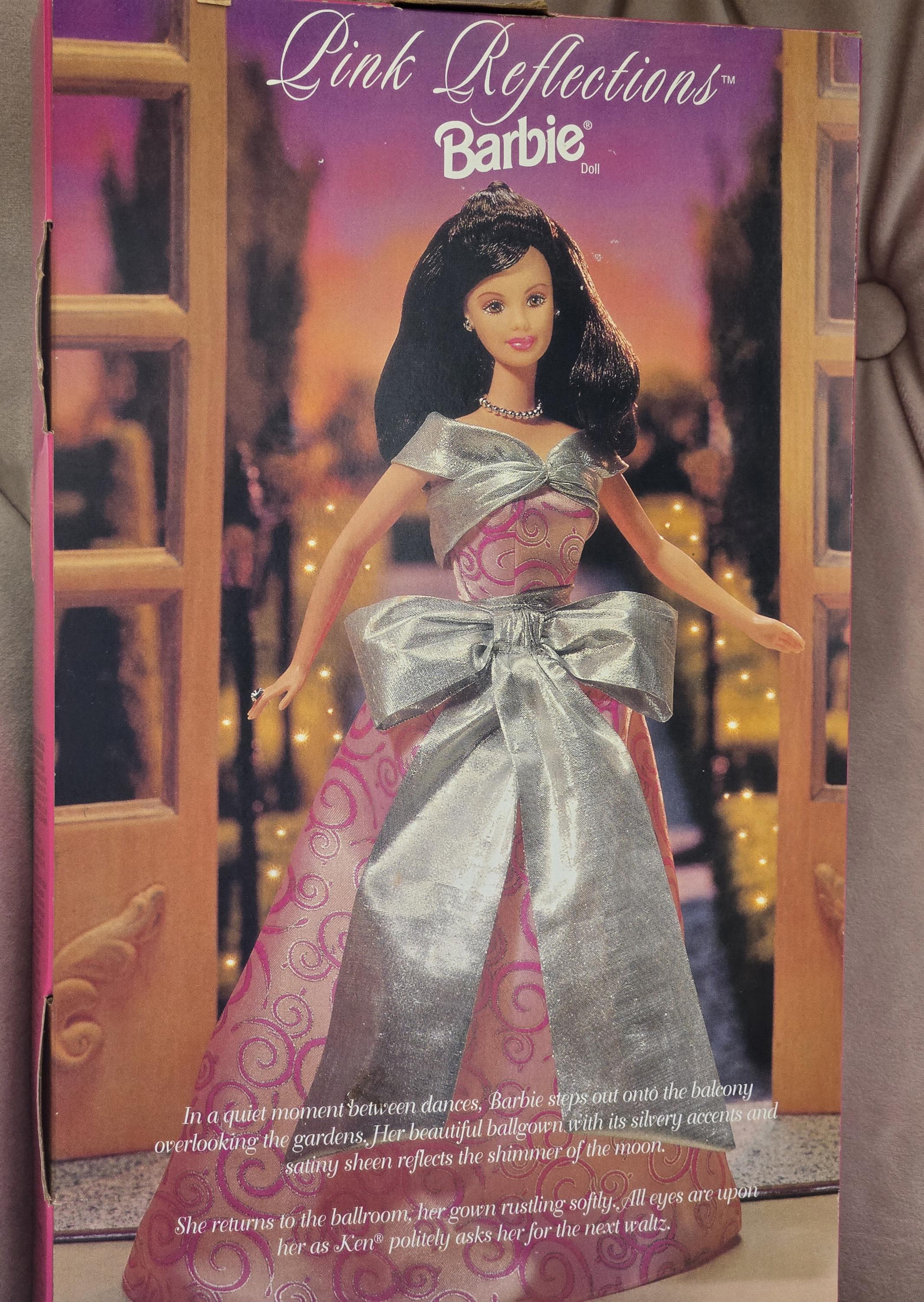 Pink Reflection Barbie 2000 Pink Reflections Barbie Doll Mattel Pink Gown Silver Bow NRFB ...