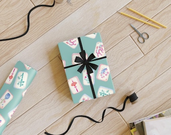 Mahjong Tile Wrapping Paper | Game Night Gift Wrap