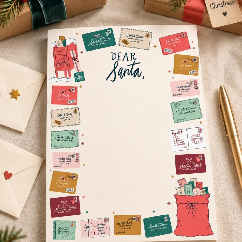 Letters Santa Pad - Etsy