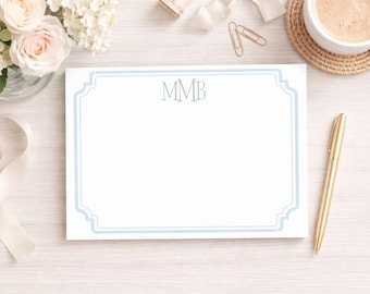 Personalized Monogram Stationery Set | Custom Initial Note Cards