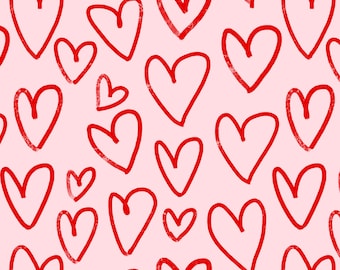 Pink Heart Wrapping Paper | Romantic Valentine's Day Gift Wrap