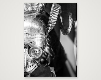 Henry VIII Grotesque Helmet Print | Tudor Armour Photography Wall Art (Digital Download)