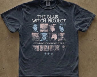 T-shirt affiche de film, projet Blair Witch, chemise noire d'horreur rétro