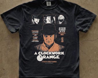 shirt Un affiche de film orange mécanique | T-shirt rétro en film | Art cinématographique de Stanley Kubrick