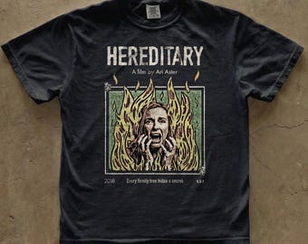 -shirt avec affiche de film héréditaire | T-shirt vintage film d'horreur