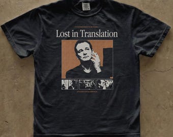 -shirt Perdu dans la traduction | Portrait de Bill Murray, conception de bandes de films rétro
