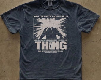 -shirt avec affiche de film The Thing | T-shirt film d'horreur John Carpenter