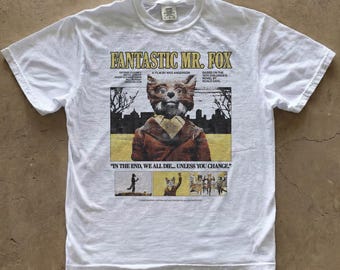 Fantastique t-shirt Mr Fox, chemise Wes Anderson, chemise de film culte, t-shirt vintage de l'an 2000