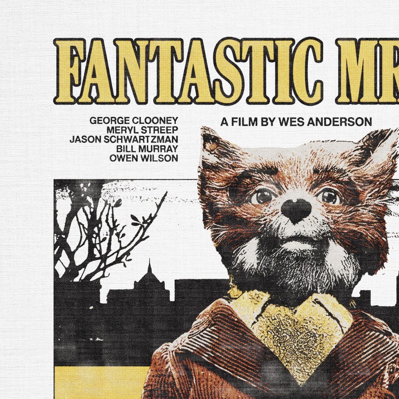 Fantastic Mr Fox-T-shirt, Wes Anderson-shirt, cultfilmshirt, vintage Y2K-T-shirt afbeelding 5