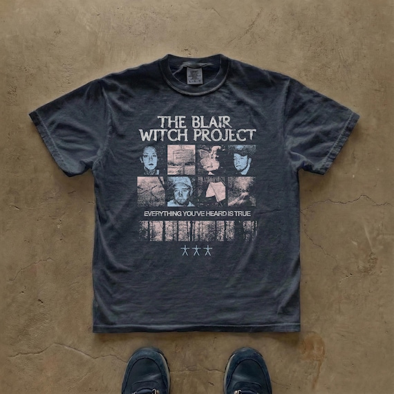 Movie Poster Tee, Blair Witch Project, Black Retro Horror Shirt