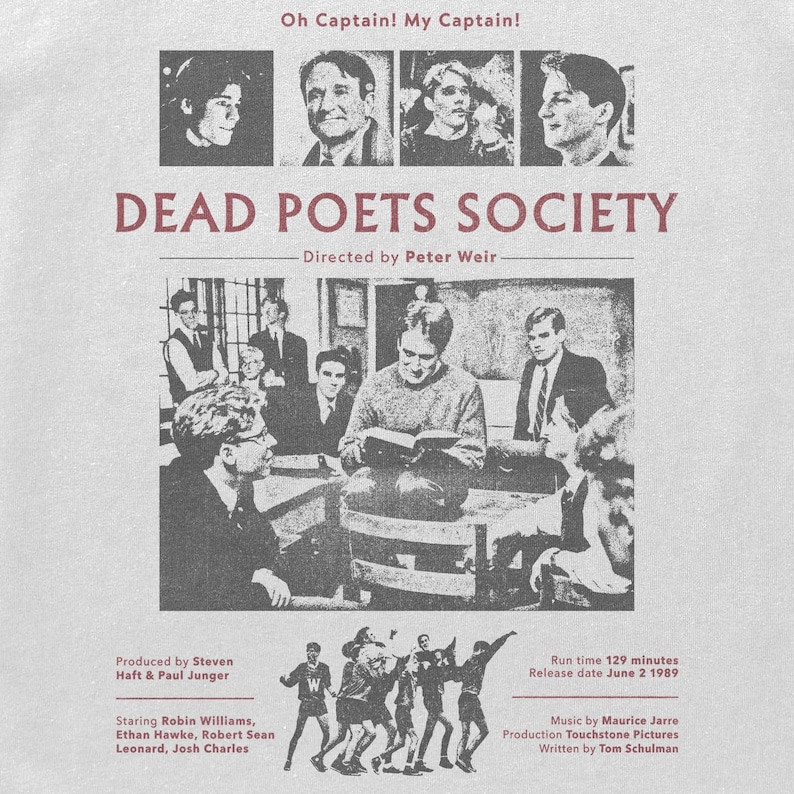 Dead Poets Society tee | Movie Poster Graphic T-Shirt image 4