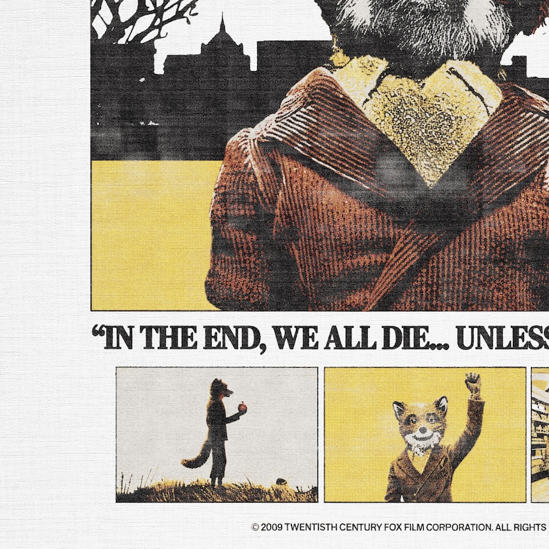 Fantastic Mr Fox-T-shirt, Wes Anderson-shirt, cultfilmshirt, vintage Y2K-T-shirt afbeelding 4